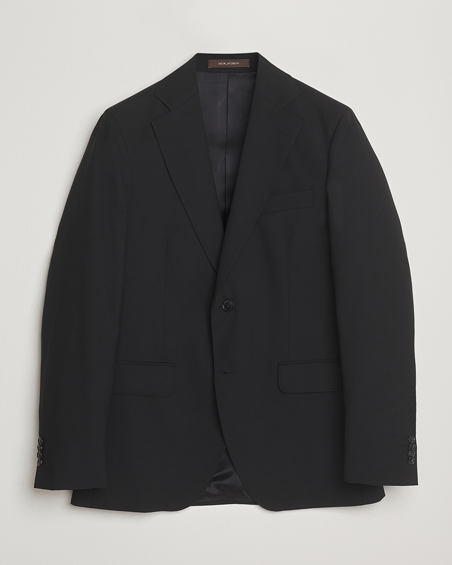 Herr | Kavajer | Oscar Jacobson | Fogerty Wool Blazer Black
