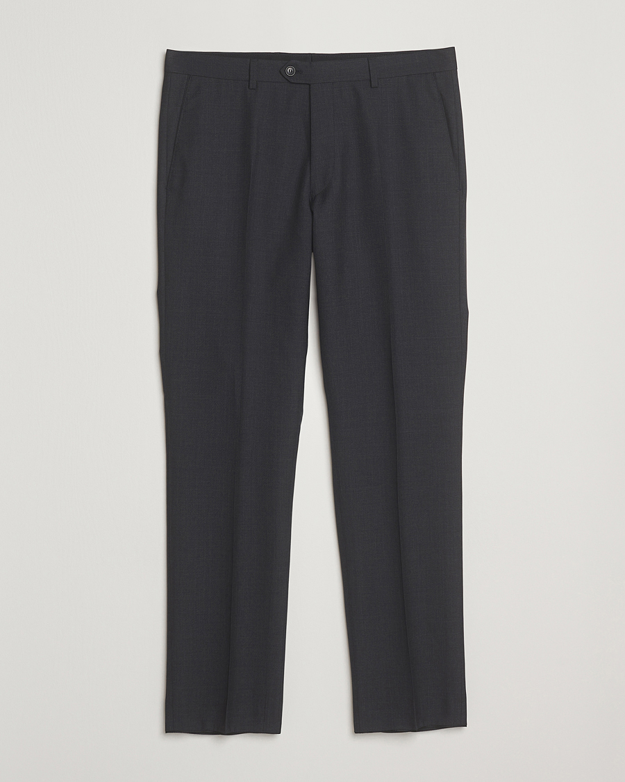 Herr | Byxor | Oscar Jacobson | Dandy Wool Trousers Grey