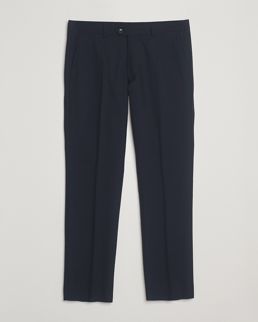 Herr | Byxor | Oscar Jacobson | Dandy Wool Trousers Navy