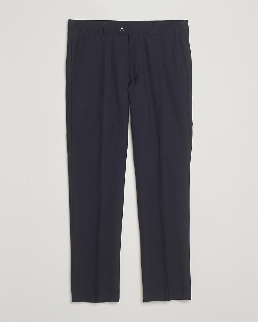 Herr | Byxor | Oscar Jacobson | Dandy Wool Trousers Blue