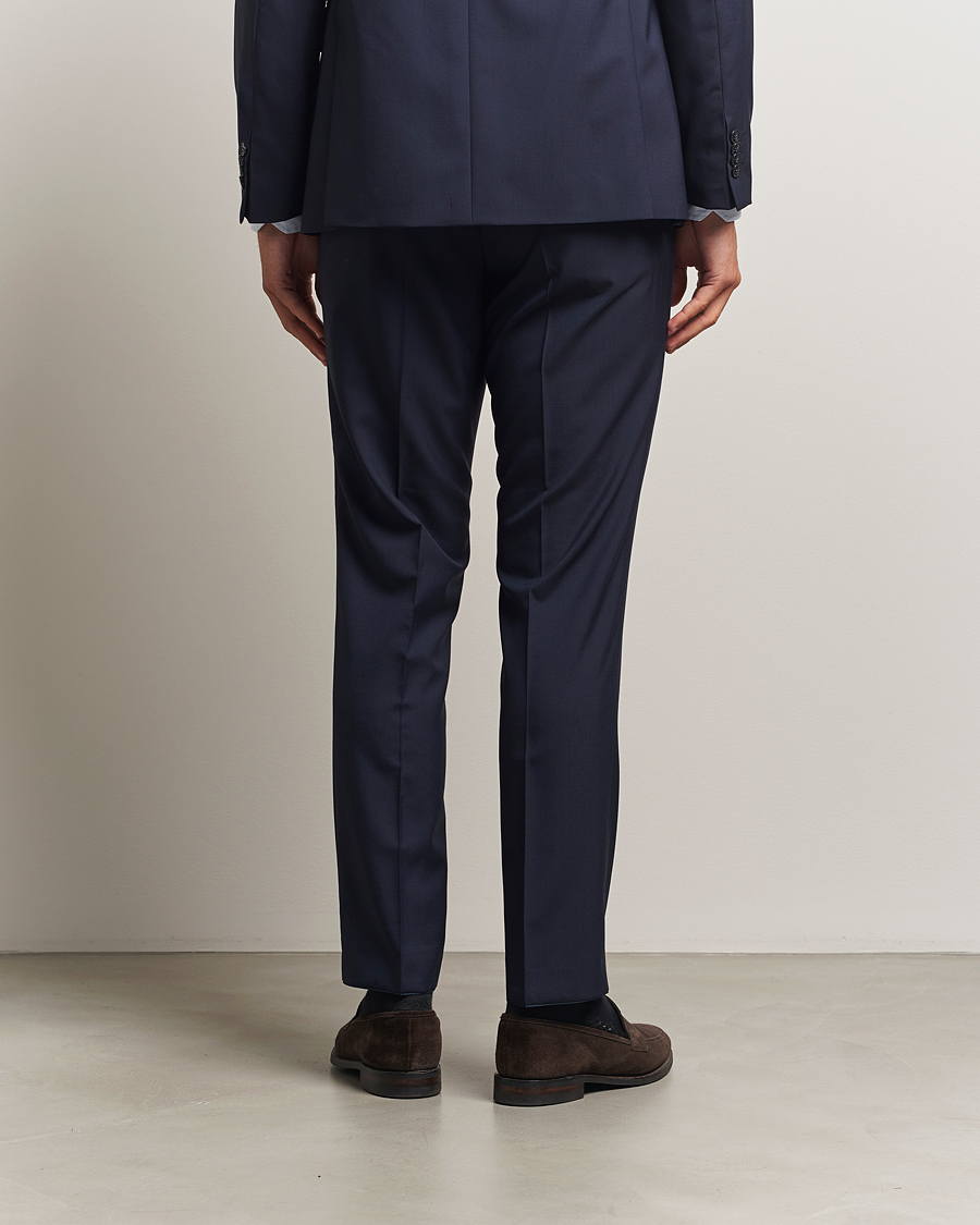 Herr | Byxor | Oscar Jacobson | Dandy Wool Trousers Blue