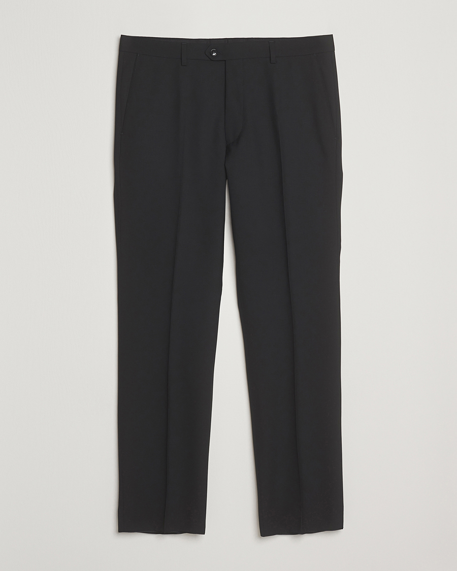 Herr | Byxor | Oscar Jacobson | Dandy Wool Trousers Black