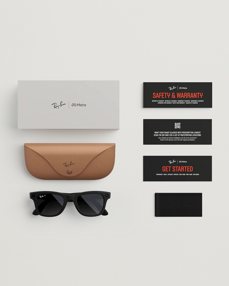 Herr | Solglasögon | Ray-Ban | Wayfarer Meta 53 Sunglasses Matte Black