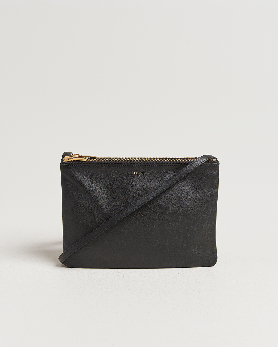 Herr | Pre-Owned & Vintage Bags | Celine Pre-Owned | Trio Bag Medium Leather Black