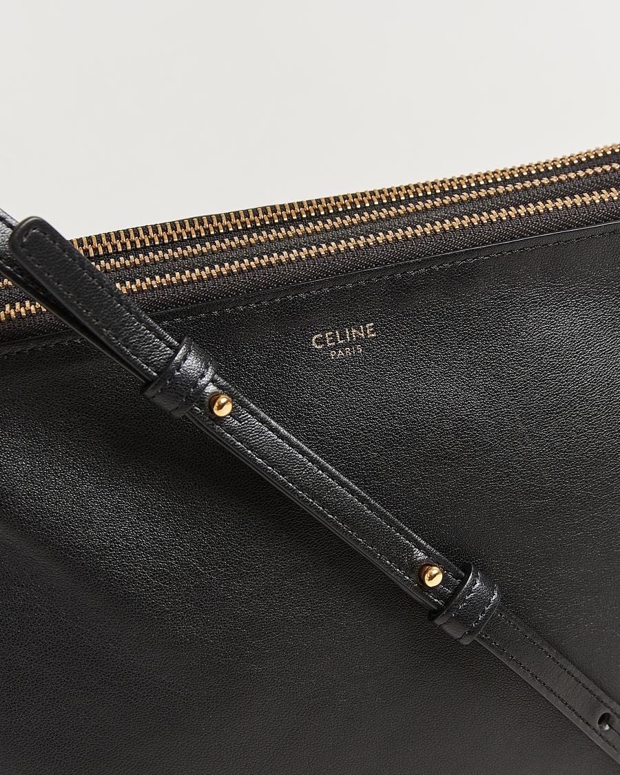 Herr | Pre-Owned & Vintage Bags | Celine Pre-Owned | Trio Bag Medium Leather Black