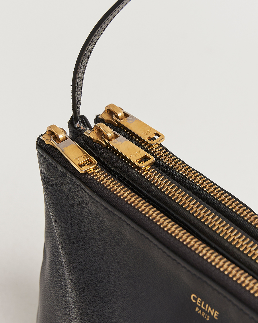 Herr | Pre-Owned & Vintage Bags | Celine Pre-Owned | Trio Bag Medium Leather Black