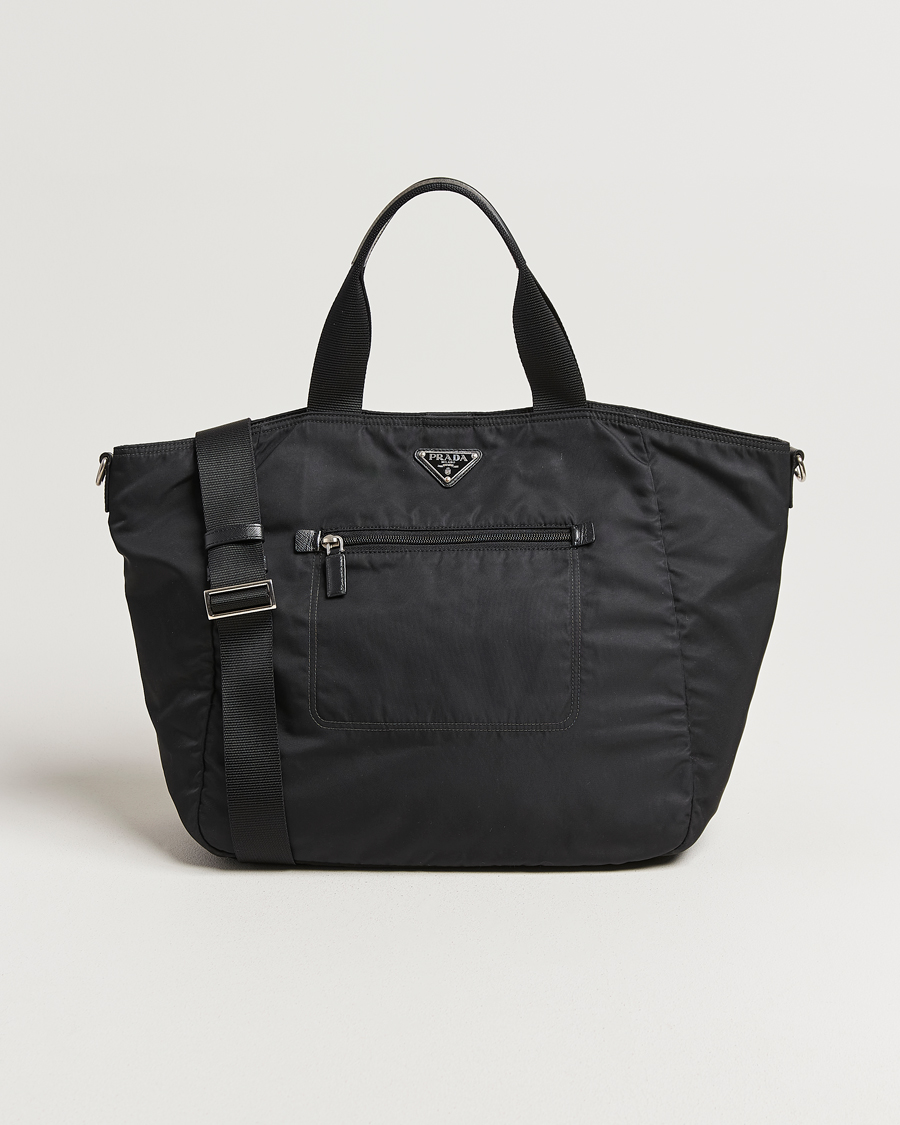 Herr | Pre-Owned & Vintage Bags | Prada Pre-Owned | 2 Way Boston Bag Tessuto Nylon Black
