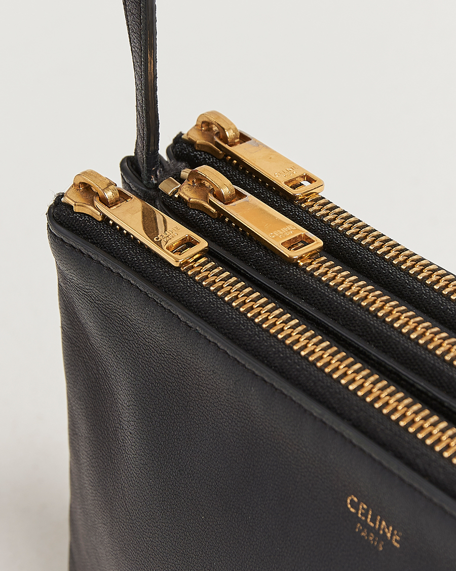 Herr | Pre-Owned & Vintage Bags | Celine Pre-Owned | Trio Bag Small Leather Black
