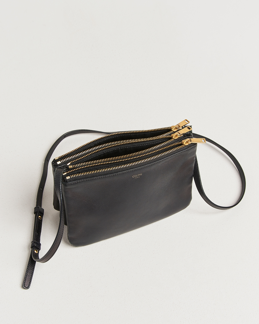 Herr | Pre-Owned & Vintage Bags | Celine Pre-Owned | Trio Bag Small Leather Black