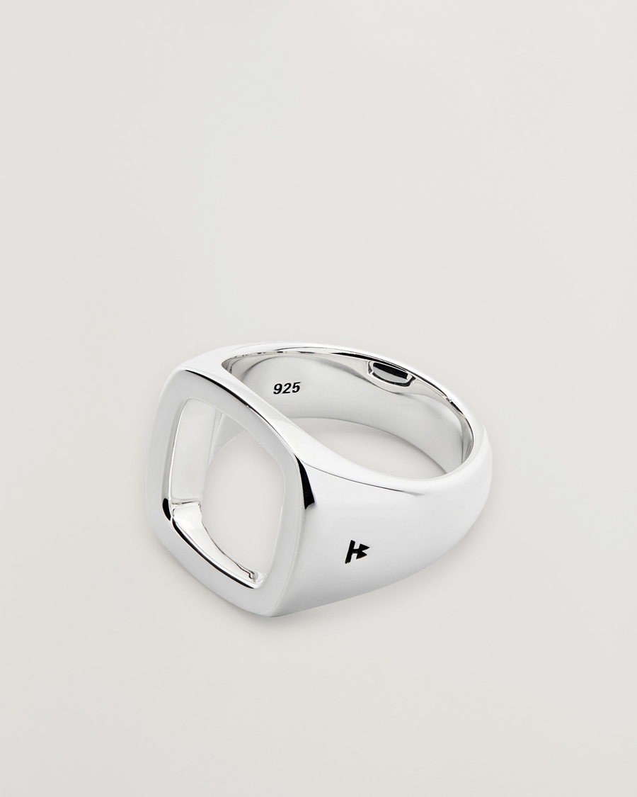 Herr | Smycken | Tom Wood | Cushion Open Ring Silver