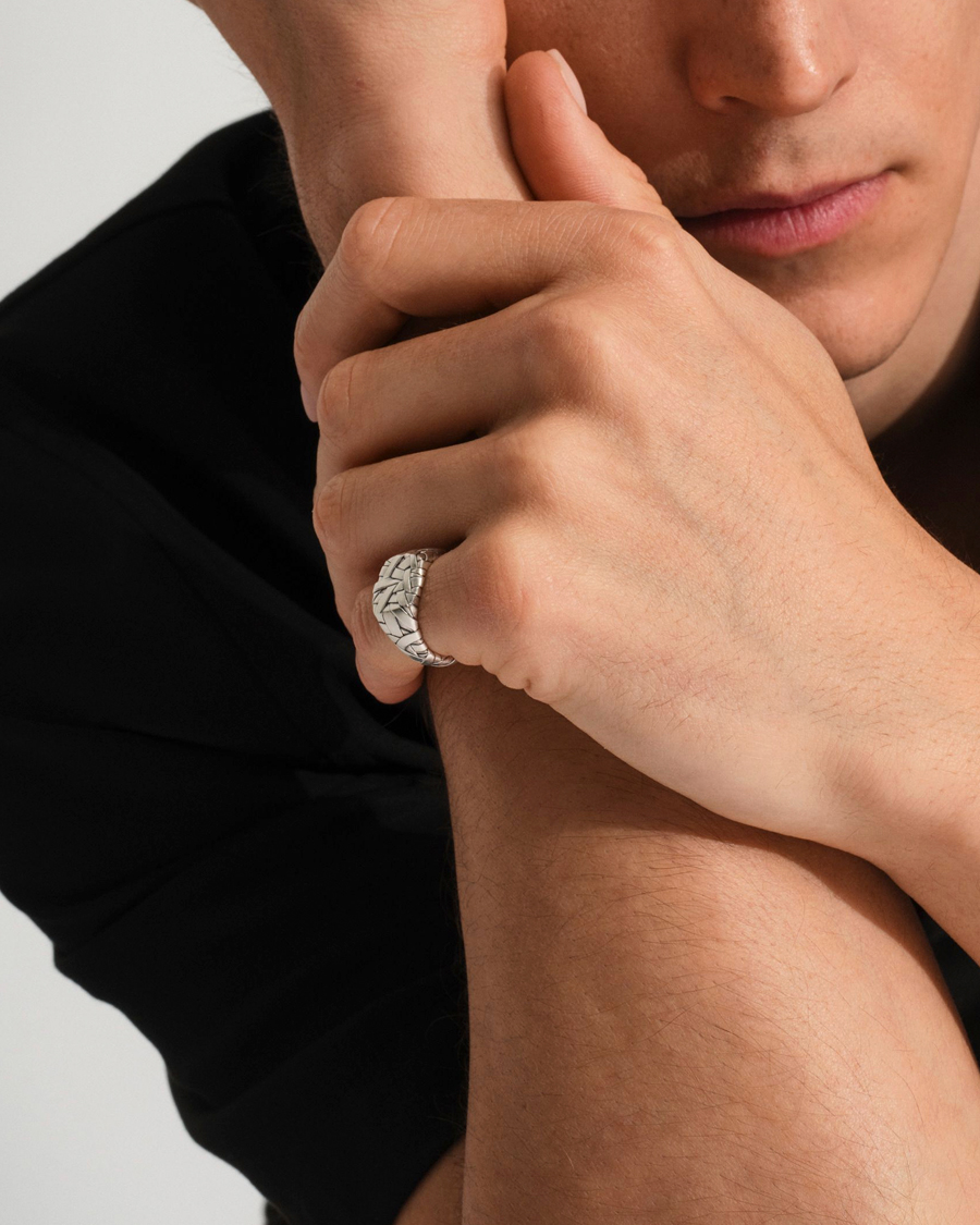 Herr | Smycken | Tom Wood | Quilt Ring Small Silver