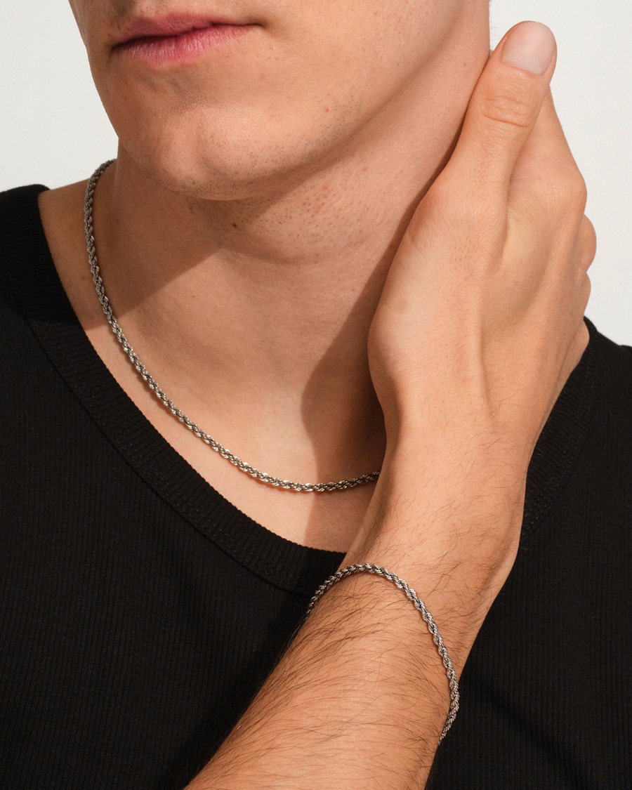 Herr | Smycken | Tom Wood | Rope Bracelet Silver
