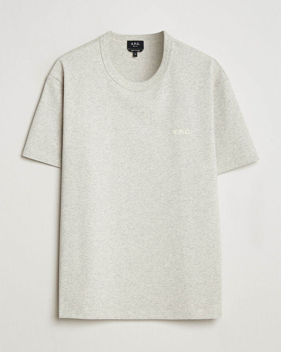 Herr | T-Shirts | A.P.C. | Boxy Fit Petit VPC T-Shirt Mastic Chine