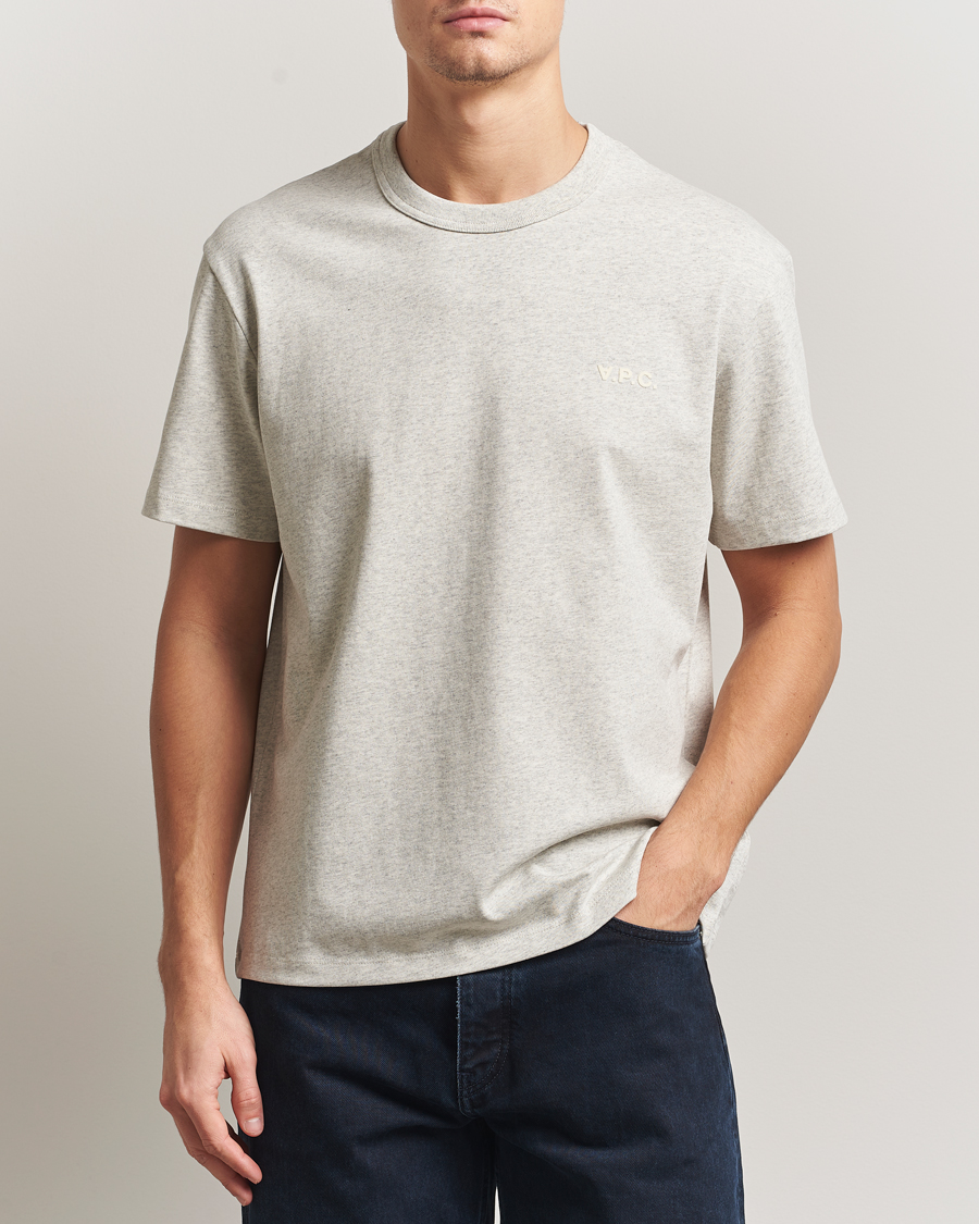Herr | T-Shirts | A.P.C. | Boxy Fit Petit VPC T-Shirt Mastic Chine