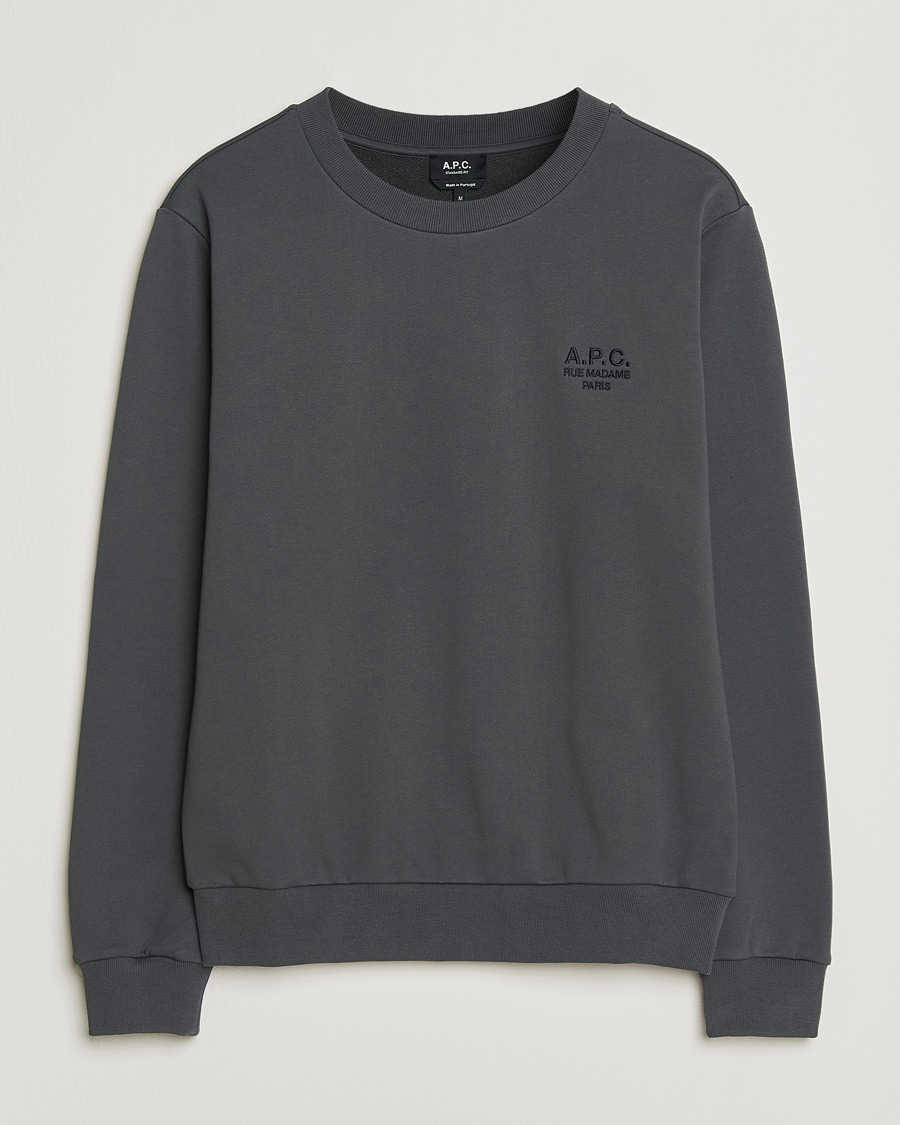 Herr | Tröjor | A.P.C. | Rue Madame Tonal Sweatshirt Faded Black