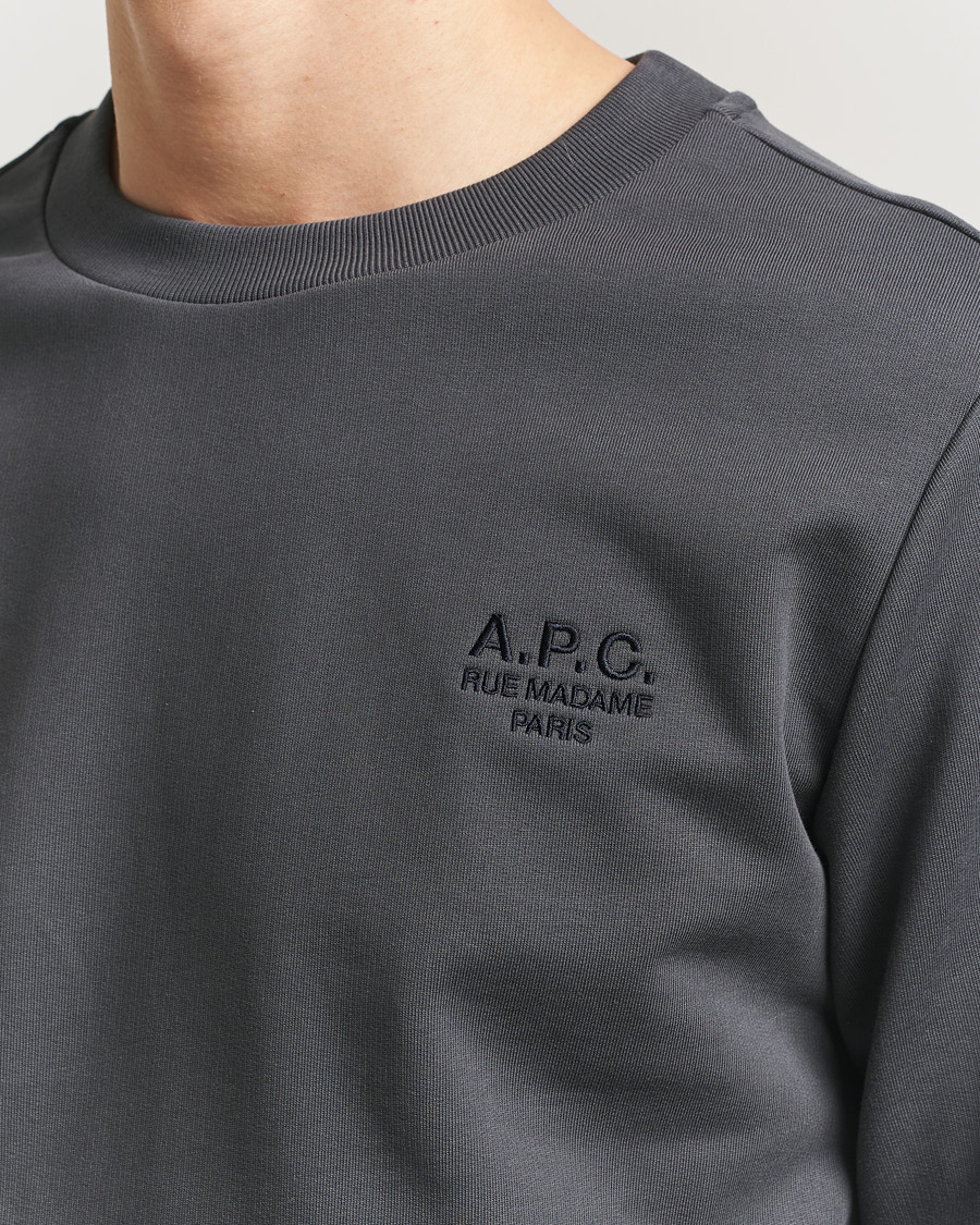 Herr | Tröjor | A.P.C. | Rue Madame Tonal Sweatshirt Faded Black