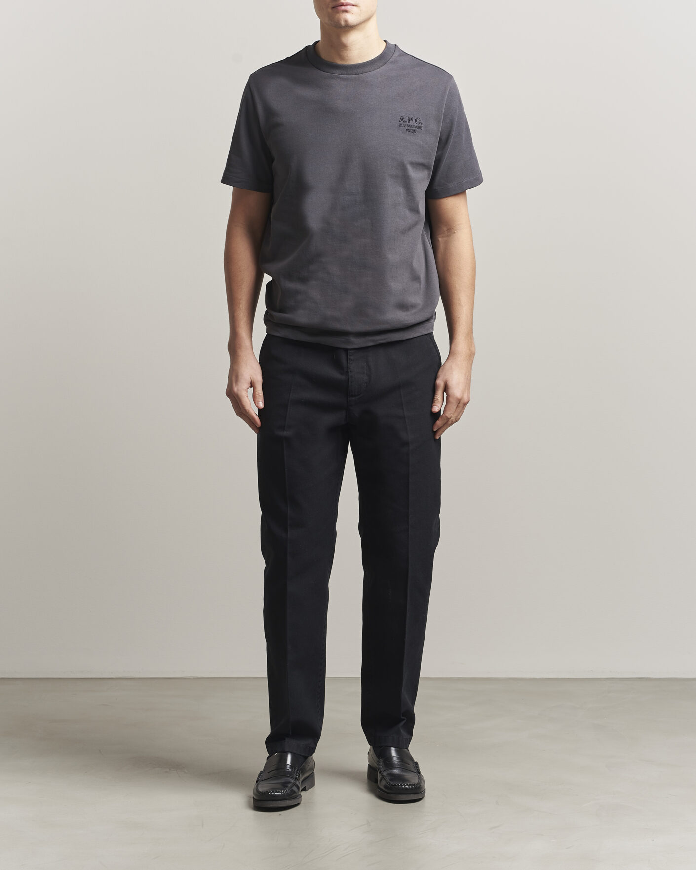Herr | T-Shirts | A.P.C. | Rue Madame T-Shirt Faded Black