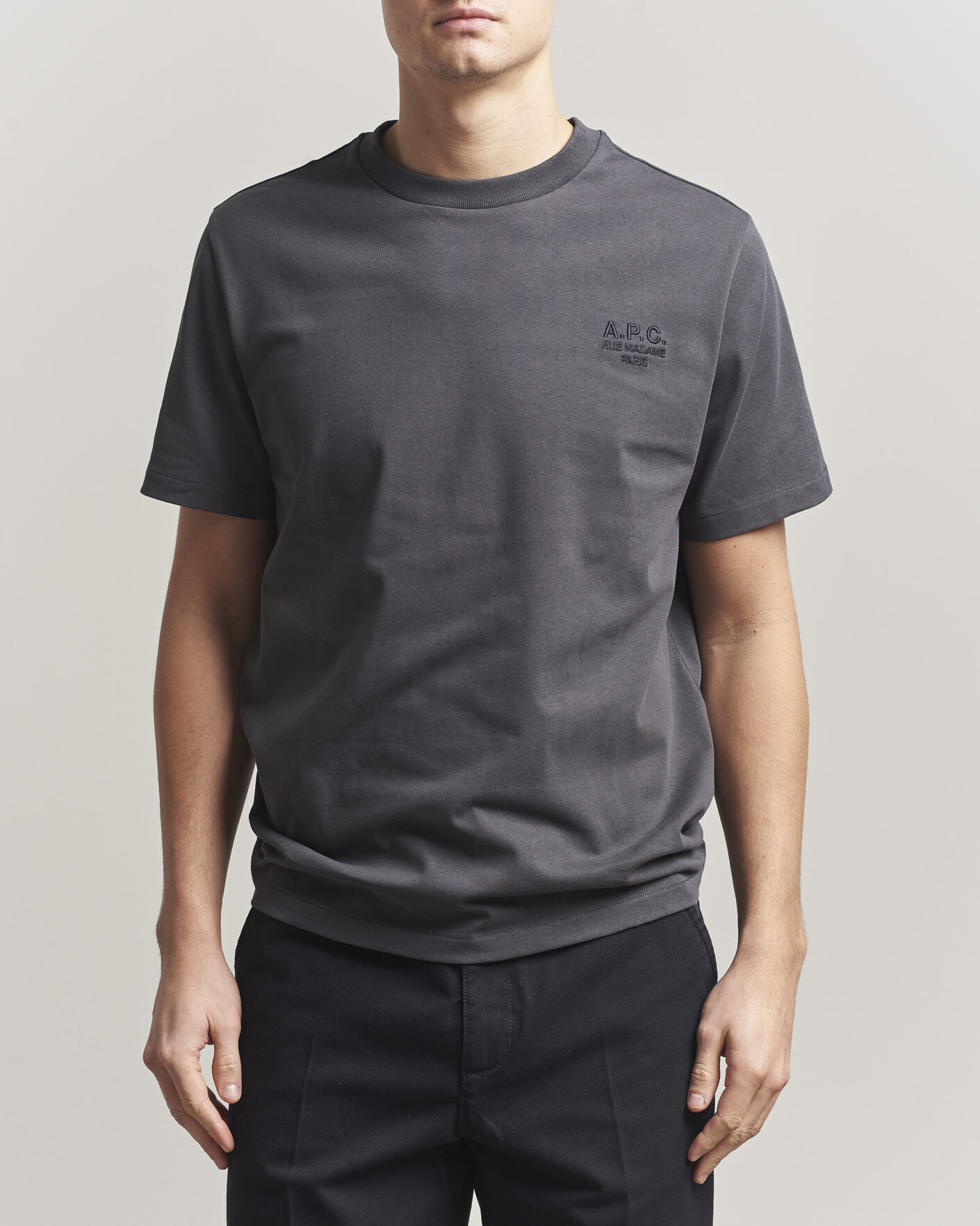 Herr | T-Shirts | A.P.C. | Rue Madame T-Shirt Faded Black