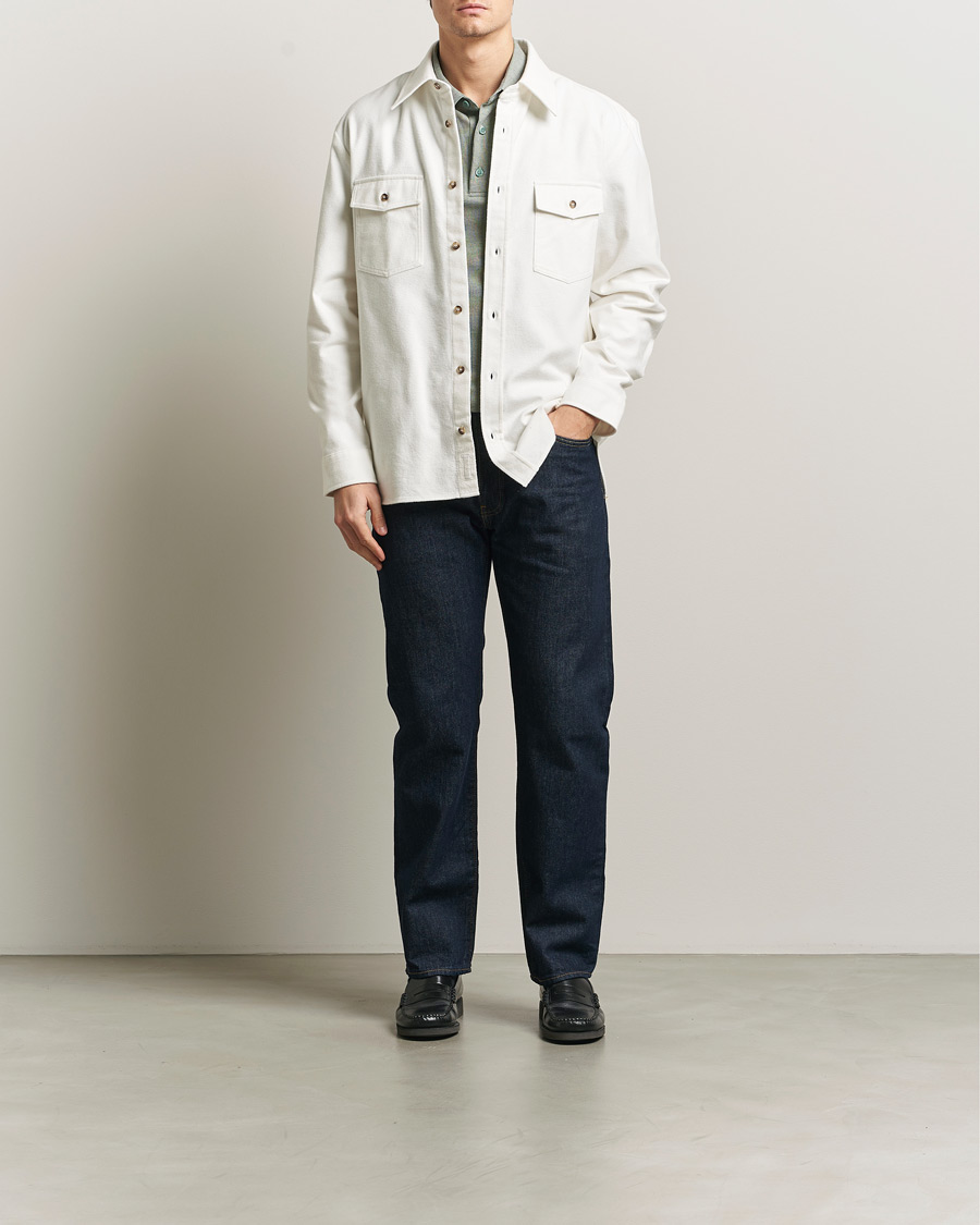 Herr | Skjortor | A.P.C. | Brushed Cotton Overshirt White