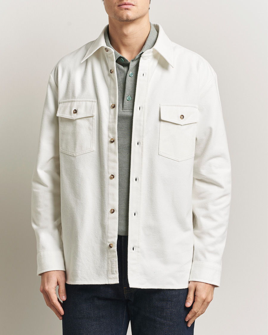 Herr | Skjortor | A.P.C. | Brushed Cotton Overshirt White