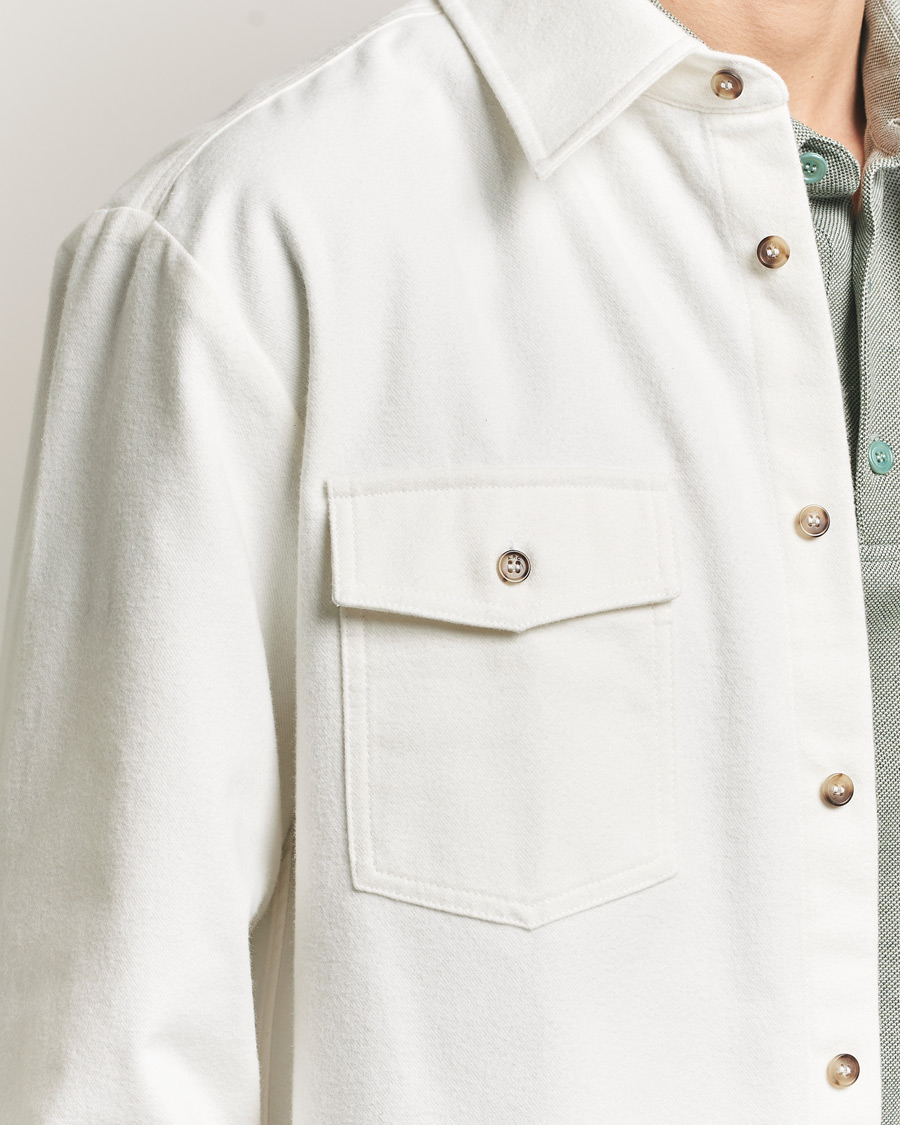 Herr | Skjortor | A.P.C. | Brushed Cotton Overshirt White