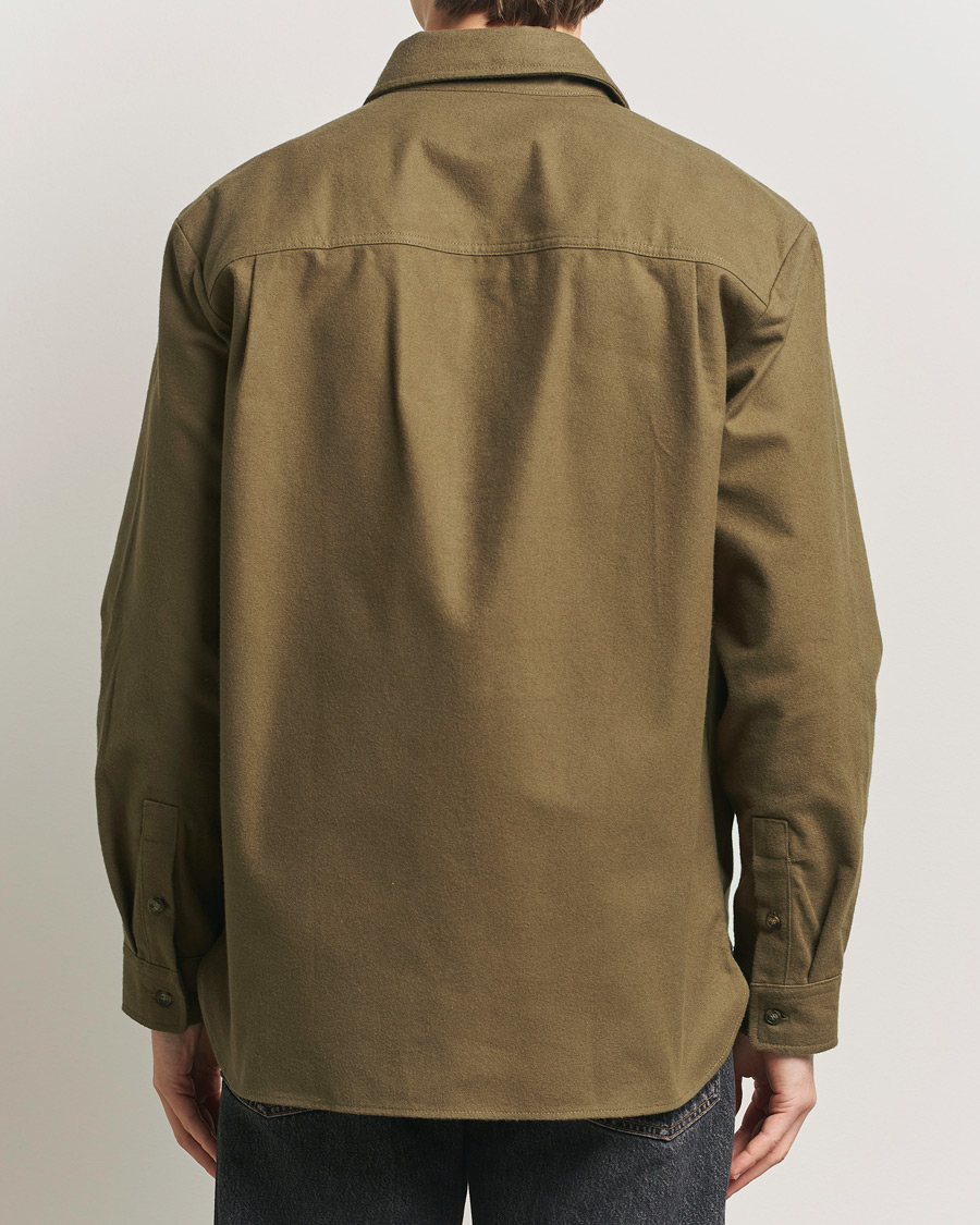 Herr | Skjortor | A.P.C. | Brushed Cotton Overshirt Khaki