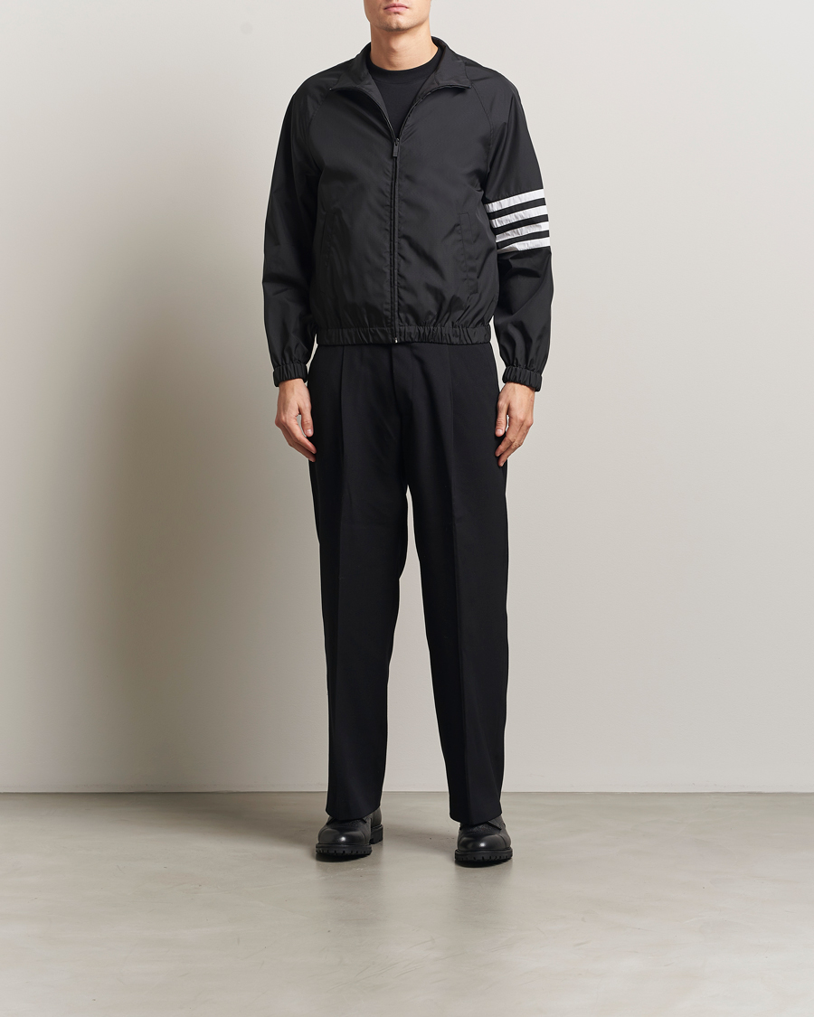 Herr | Jackor | Thom Browne | Raglan 4 Bar Nylon Jacket Black