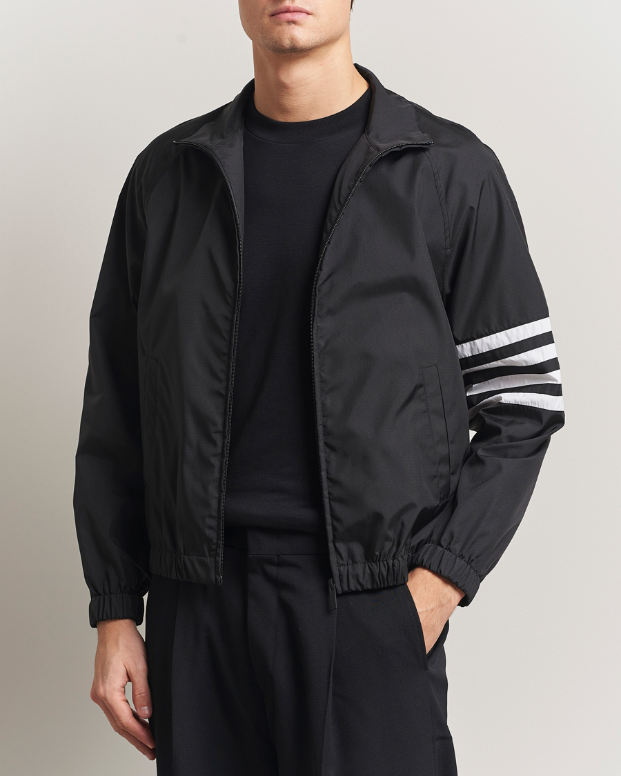 Herr | Jackor | Thom Browne | Raglan 4 Bar Nylon Jacket Black