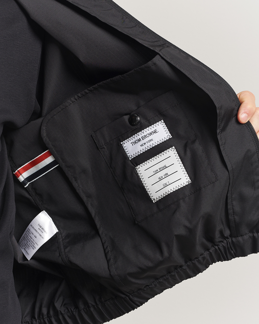 Herr | Jackor | Thom Browne | Raglan 4 Bar Nylon Jacket Black