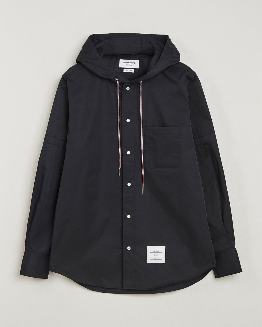 Herr | Skjortor | Thom Browne | Long Sleeve Hooded Overshirt Black