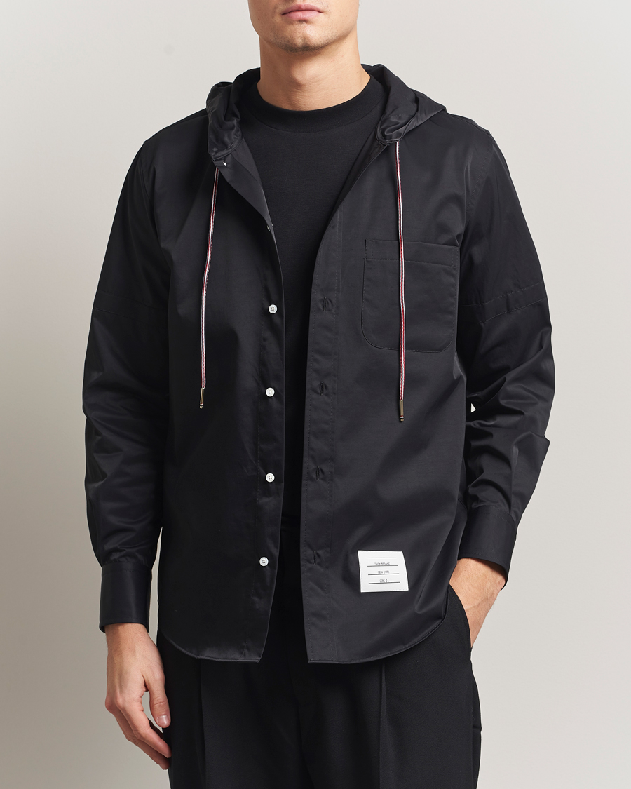 Herr | Skjortor | Thom Browne | Long Sleeve Hooded Overshirt Black