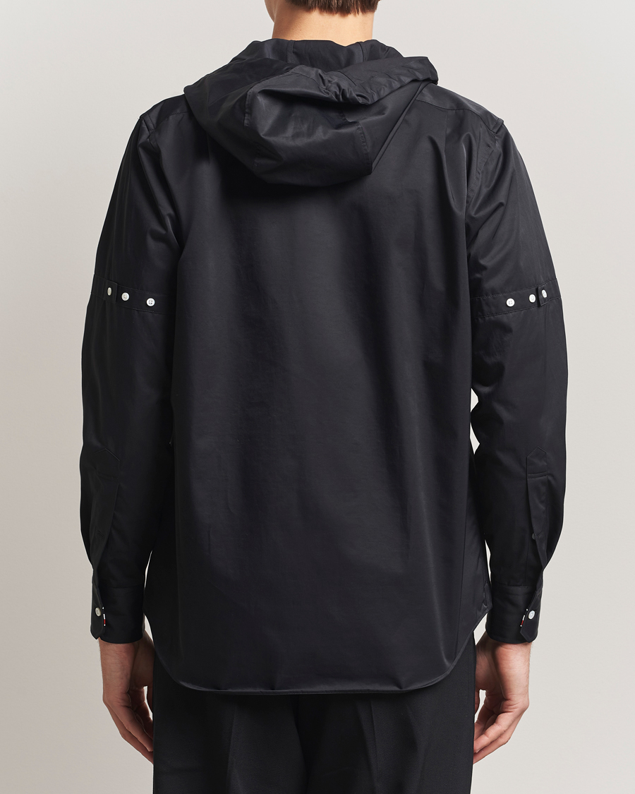 Herr | Skjortor | Thom Browne | Long Sleeve Hooded Overshirt Black