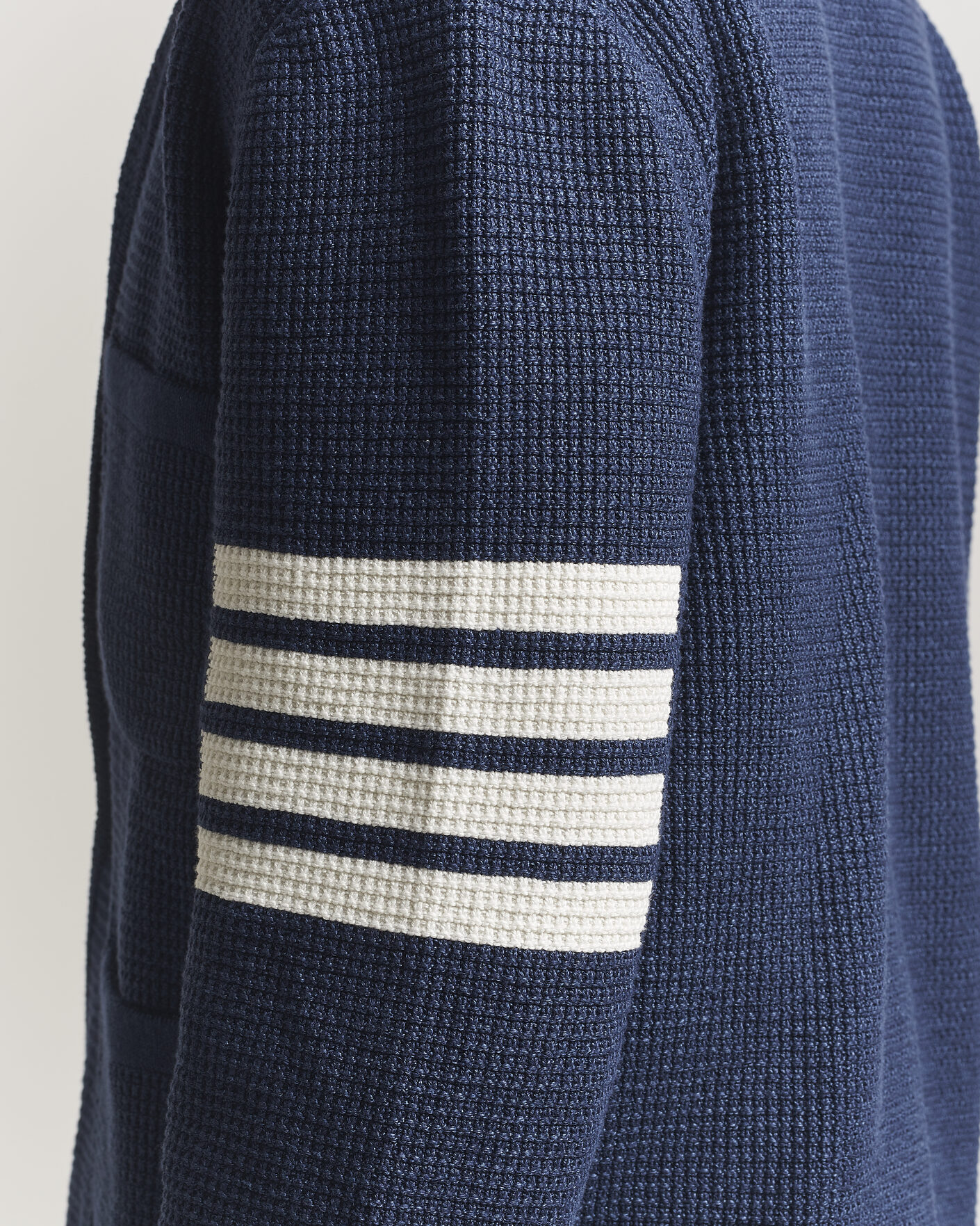 Herr | Tröjor | Thom Browne | Textured 4 Bar Cardigan Jacket Navy