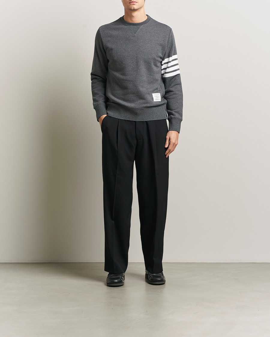 Herr | Tröjor | Thom Browne | Classic 4 Bar Loopback Sweatshirt Dark Grey