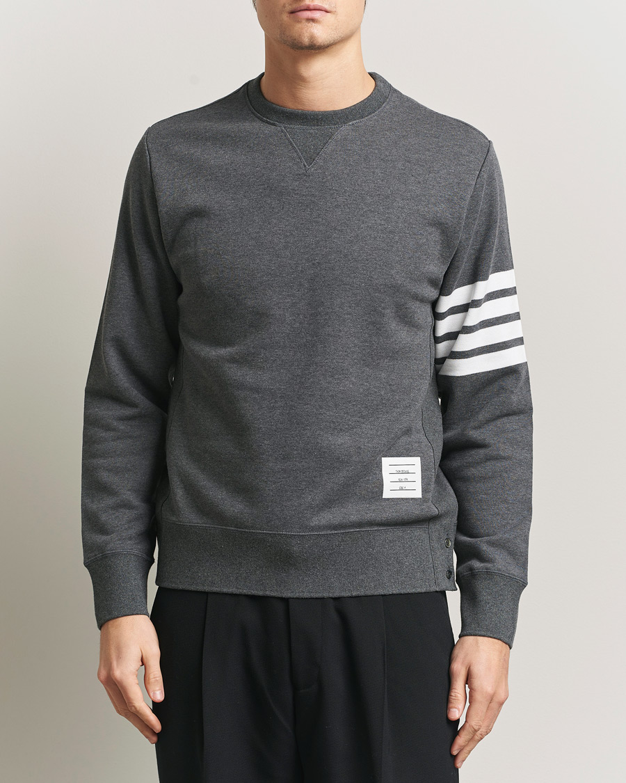 Herr | Tröjor | Thom Browne | Classic 4 Bar Loopback Sweatshirt Dark Grey