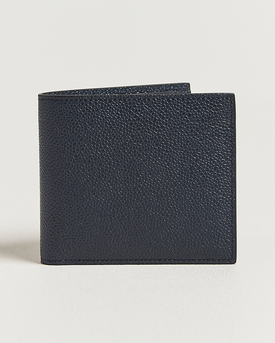Herr | Plånböcker | Thom Browne | Pebble Grain Leather Wallet Navy
