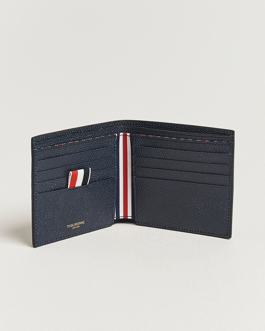 Herr | Plånböcker | Thom Browne | Pebble Grain Leather Wallet Navy