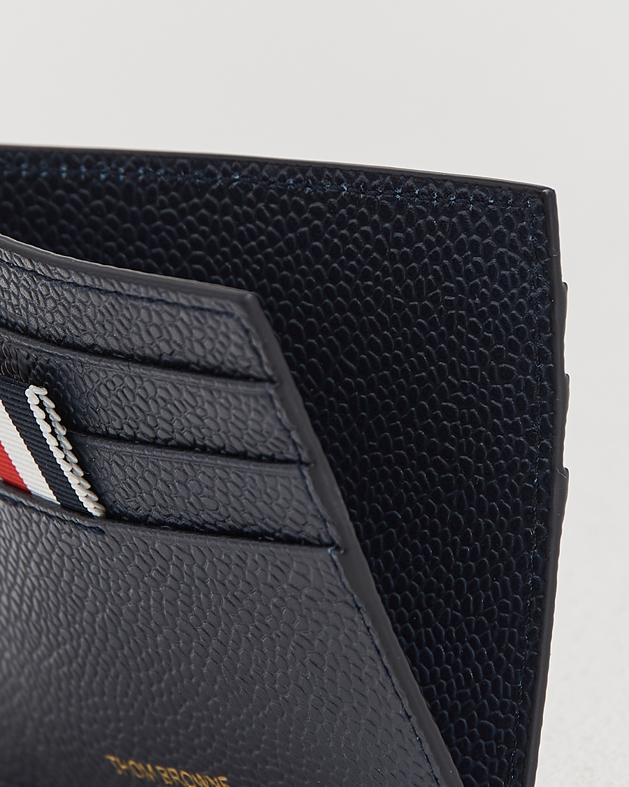 Herr | Plånböcker | Thom Browne | Pebble Grain Leather Cardholder Navy
