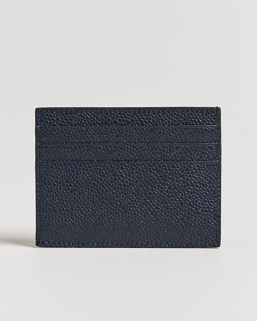 Herr | Plånböcker | Thom Browne | Pebble Grain Leather Cardholder Navy