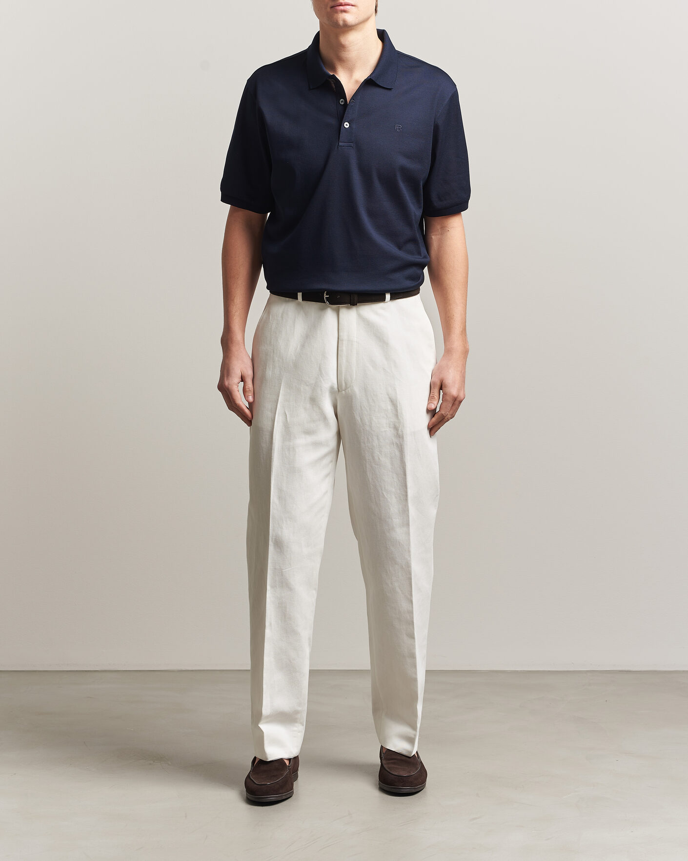 Herr | Pikéer | Ralph Lauren Purple Label | Mercerized Cotton Polo Chairman Navy