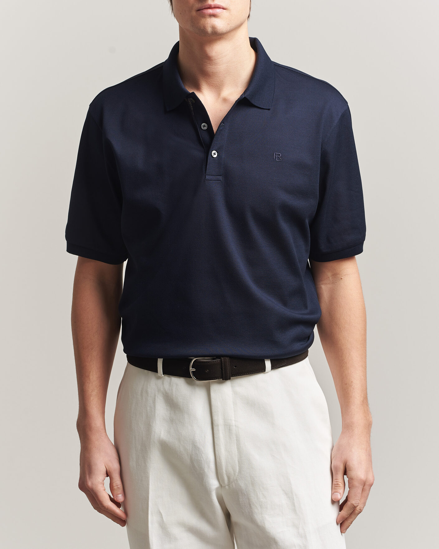 Herr | Pikéer | Ralph Lauren Purple Label | Mercerized Cotton Polo Chairman Navy