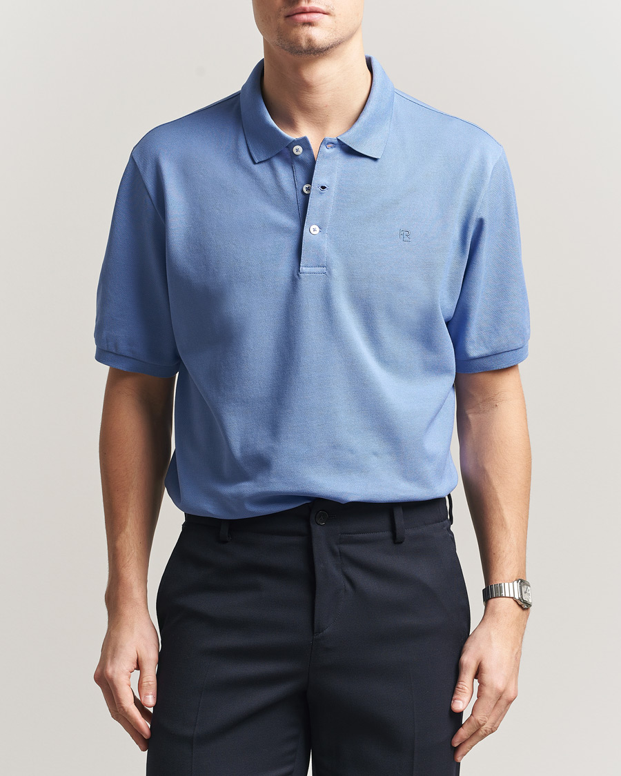 Herr | Pikéer | Ralph Lauren Purple Label | Mercerized Cotton Polo Light Blue