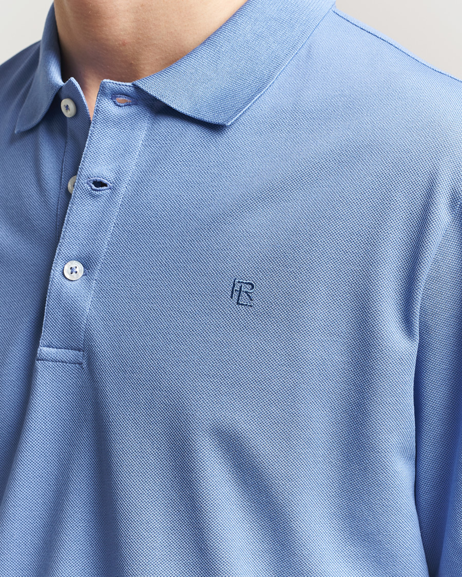 Herr | Pikéer | Ralph Lauren Purple Label | Mercerized Cotton Polo Light Blue