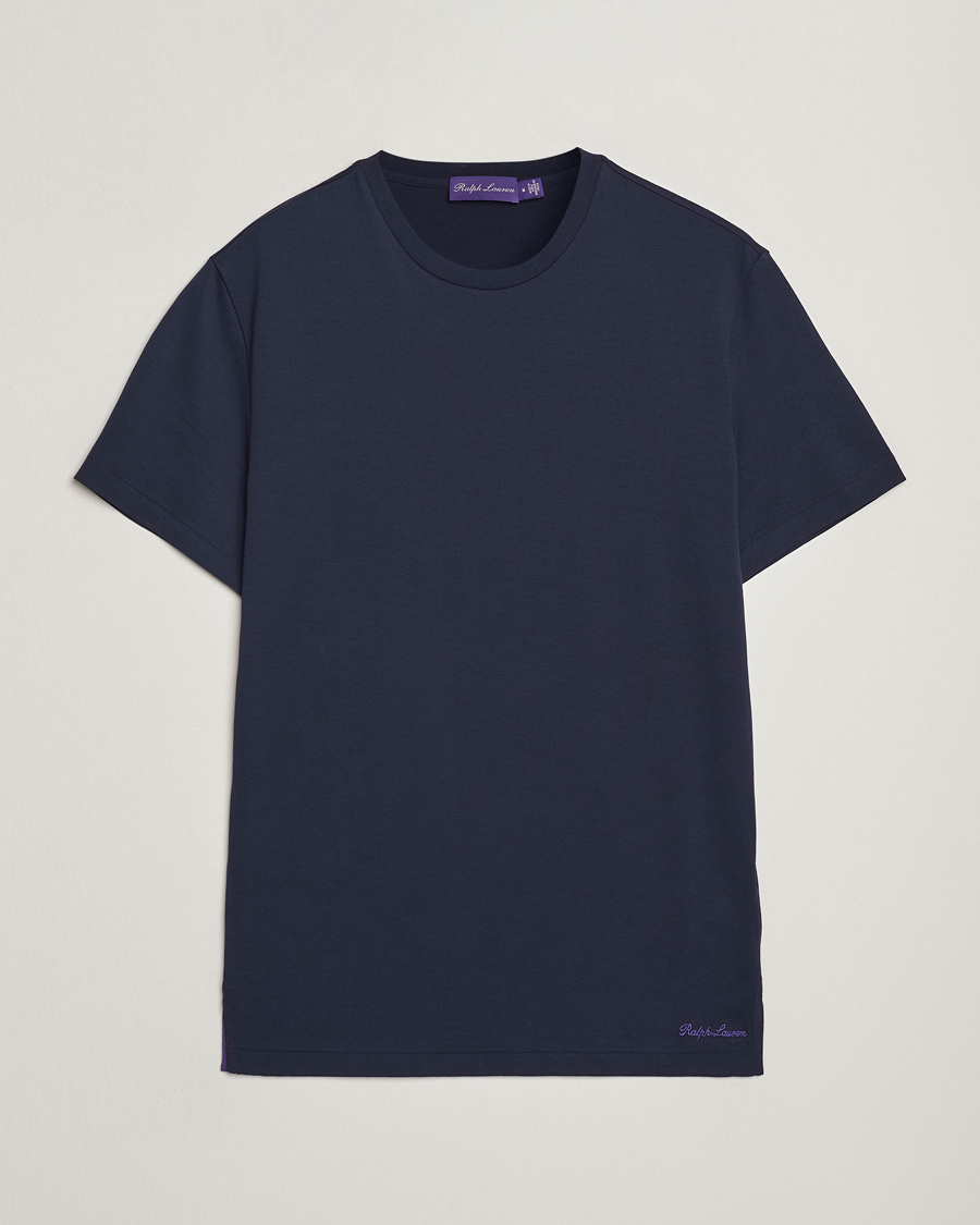 Herr | T-Shirts | Ralph Lauren Purple Label | Luxury Cotton T-Shirt Chairman Navy