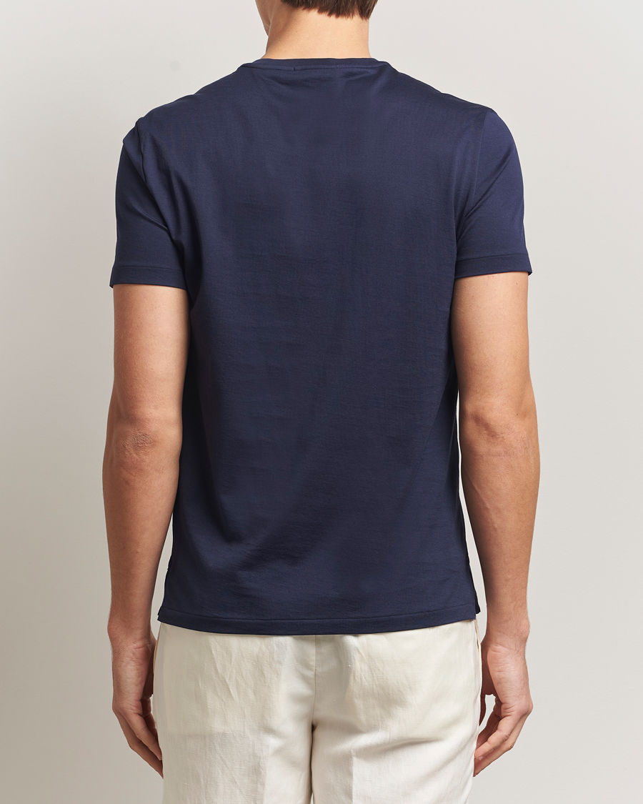 Herr | T-Shirts | Ralph Lauren Purple Label | Luxury Cotton T-Shirt Chairman Navy