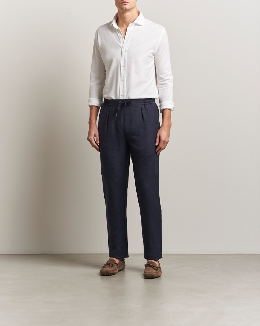 Herr | Skjortor | Ralph Lauren Purple Label | Washed Cotton Pique Shirt White