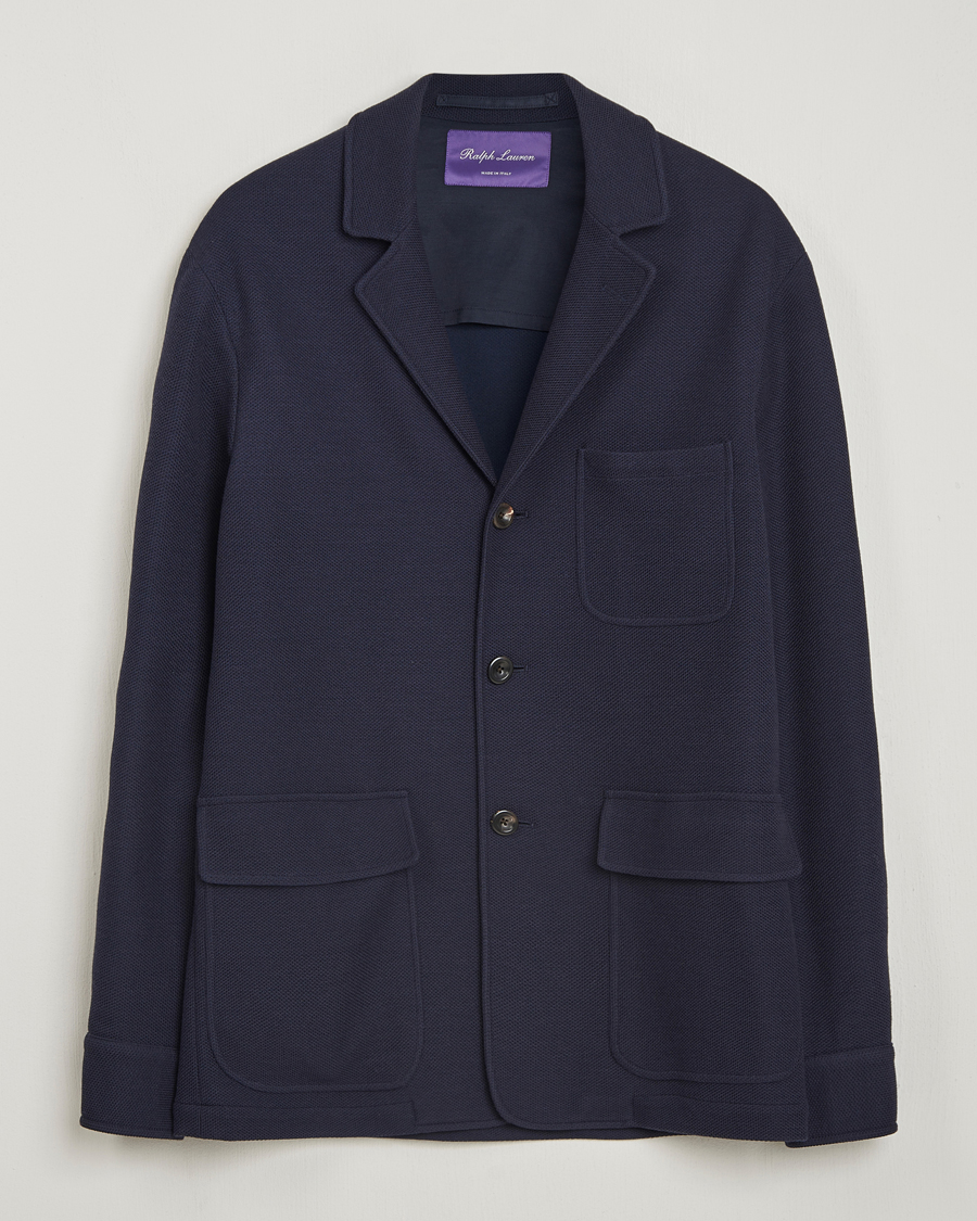 Herr | Kavajer | Ralph Lauren Purple Label | Wool/Cotton Jacket Chairman Navy