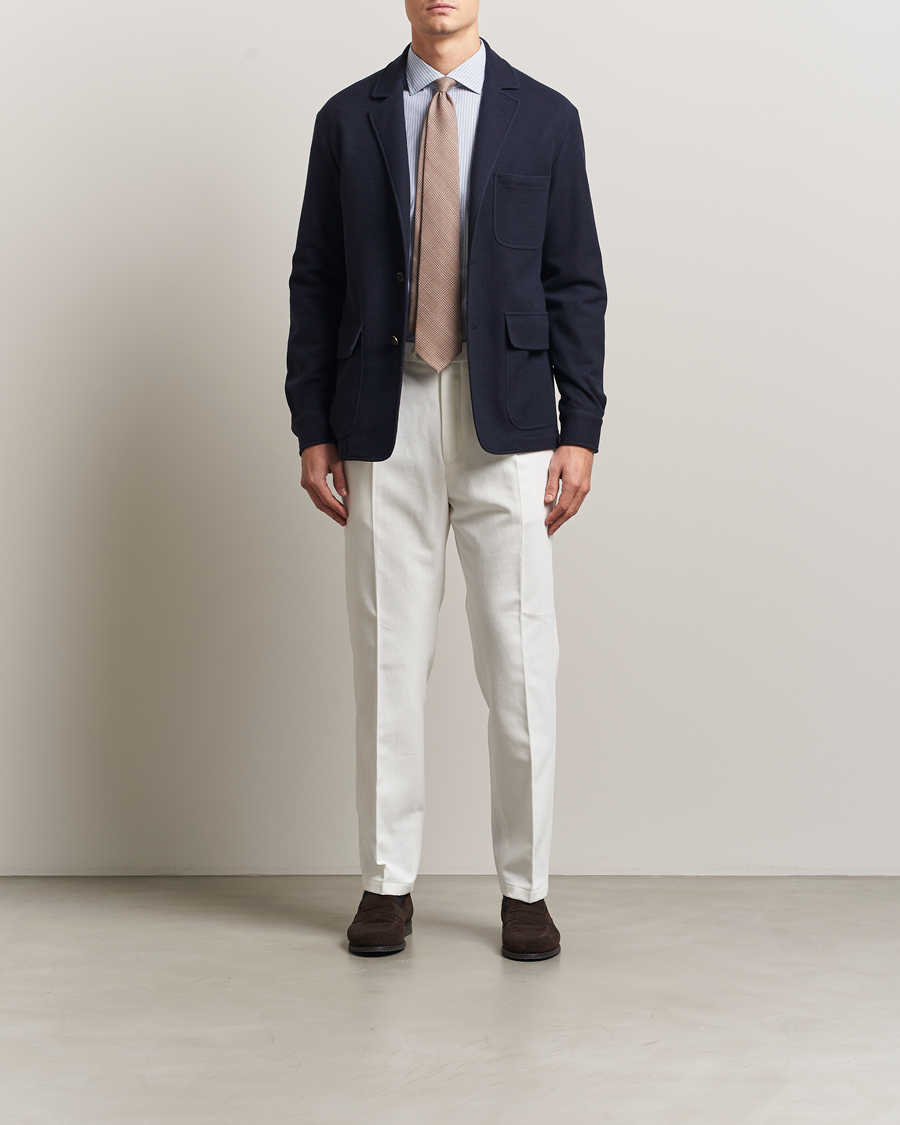 Herr | Kavajer | Ralph Lauren Purple Label | Wool/Cotton Jacket Chairman Navy