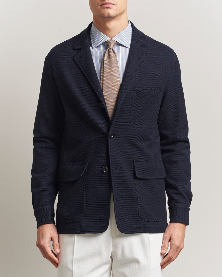 Herr | Kavajer | Ralph Lauren Purple Label | Wool/Cotton Jacket Chairman Navy
