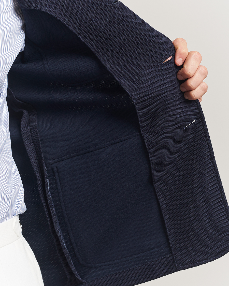 Herr | Kavajer | Ralph Lauren Purple Label | Wool/Cotton Jacket Chairman Navy